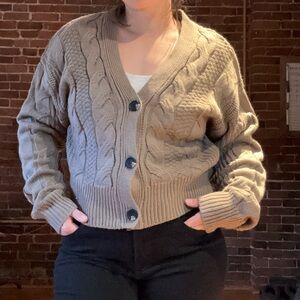 Love Tree Taupe Knit Pullover